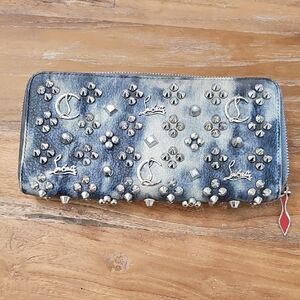Christian Louboutin Denim Studded Wallet